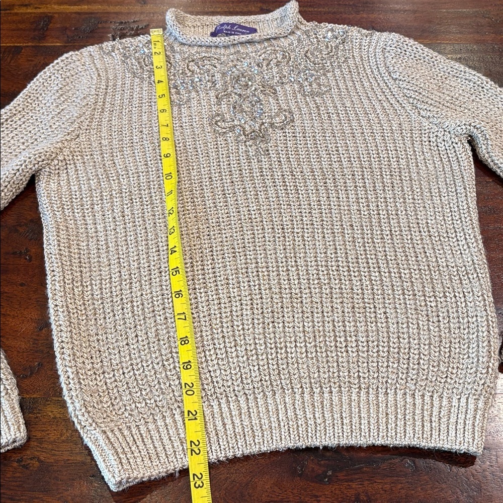 Ralph Lauren Collection Embellished Silk Rollneck Sweater size Small - Picture 15 of 16